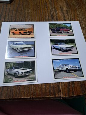 Vintage Lot of 6 1992 Collect A Card Musclecars Trading Cards MERCURY LOT
